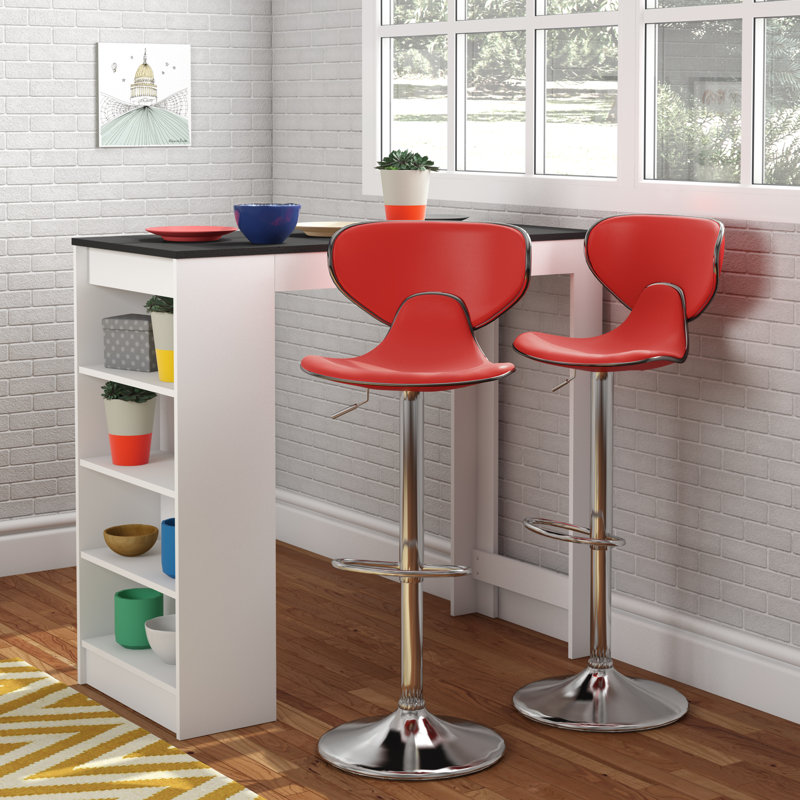 Metro Lane Baudette Height Adjustable Swivel Bar Stool & Reviews